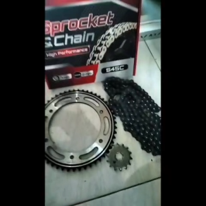 ORIMOTO-GEAR GIR GIGI TARIK DEPAN BELAKANG + RANTAI SET 14T-51T/428H-132L VIXION OLD NEW-MX KING-BYSON-XABRE-WR 155-R 15 KUALITAS SUPER