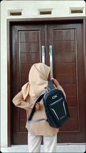 Tas Ransel Sekolah Simple Tas Backpack Tas Gendong Pria Wanita