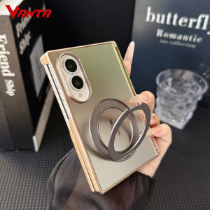 Luxury AG Hinge Protection Magnetic Case for Samsung Z Fold8 Ultra Galaxy Z Fold 7 6 5 4 for Magsafe 360° Rotating Bracket Cover