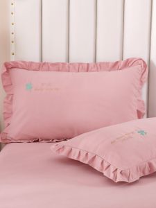 Thickened Pure Cotton Flannel Pillowcases Princess Style Lace Edge Single Person Pillow Core Covers Bedding Accessories