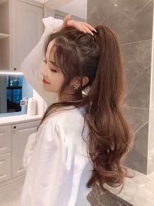 Tóc Giả Ngoặm Uốn Xoăn Dài 45cm Phong Cách Hàn Quốc Dạng Kẹp 4 Màu- Phụ kiện RYRY