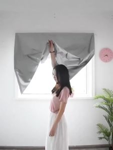 ผ้าม่าน ฟรีตีนตุ๊กแกผ้าม่าน ผ้าม่านกันแสง ❤️ม่าน ผ้าม่านกันแดด ม่านเวลโคร ผ้าม่านหน้าต่างทึบแสง กันยูวี 100% ติดตั้งง่ายหมัดฟรี พร้อมส่ง