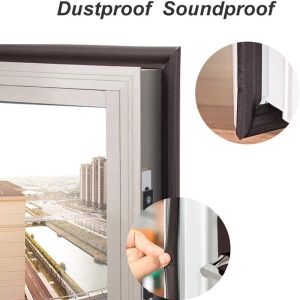 Self-Adhesive Soundproof Foam Sealing Strip Weather Stripping Tape Dual-Purpose Door & Window Seal Gap Filler