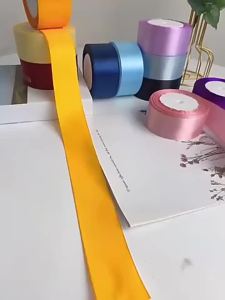 4cm Ribbon Roll Satin Ribbon Wholesale Fabric Tape for Crafts Gift Satin Ribbon for Bows Artificial DIY Apparel for Sewing DD002
