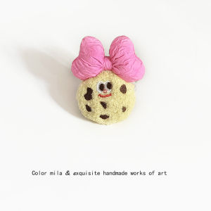 Funny Cookies Bows Plush Hair Ring ~ Young Adult Heart Cute Fluffy Head Rope Hair Band Fall and Winter New