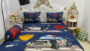 [HCM]Bộ Drap gối { 4 món} thun Ý 5D Cao Cấp mát lạnh thấm hút tốt.""