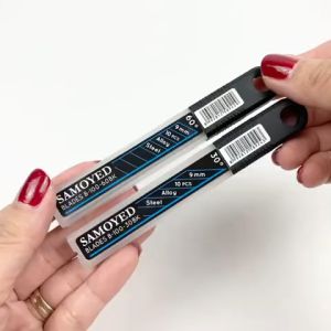 SAMOYED B-100 Isi Cutter Hitam / Black Refill / Spare Blades 30 / 60 Derajat / Degrees Kater Kecil / 9 mm isi 10 Blades