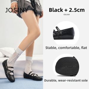 Josiny | Leopard Pattern Mary Jane Women Shoes French Style Skirt Matching Toe Separation