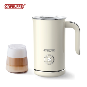 CafeLffe 4in1 Electric Milk Frother & Warmer 240ml Hot/Cold Foam Maker with Intelligent Temperature Control for Latte Coffee Hot Chocolate & Cappuccino Home Office White