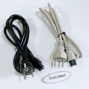 Cáp nguồn 3 lổ cho Adapter đầu cắm 3 lổ Hoa mai / Cáp Tròn XÁM - ĐEN (Chân cắm Tròn) chất lượng