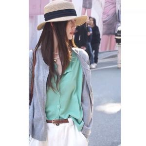 Elegant New 2026 Fall French Design Faux Two-piece Knit Cardigan