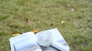 5-in-1 USB Portable Fan Handheld/Desktop/Wall/Clip Phone Stand 3 Speeds 2000mAh Rechargeable Foldable 180° Adjustable.