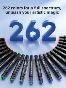 MONLEYTA | Oil-Based Dual-Head Acrylic Marker Pens Set For Artistic Drawing And Coloring Suitable For Children And Professional Designers