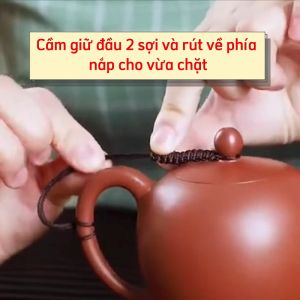 Dây Buộc Nắp Ấm Chỉ Buộc Giữ Nắp Ấm Dây buộc nắp ấm trà có hạt gốm