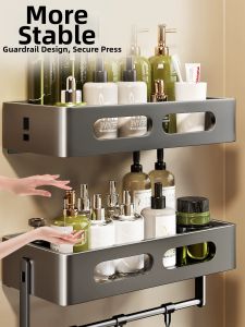 WEIMEIYUAN | Space-saving Bathroom Corner Wall-mounted Shelf No-drilling Heavy-duty