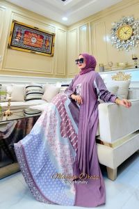 gamis modern silk premium gamis motif simple produk Amore by ruby edisi maissa dress gamis viral kekinian