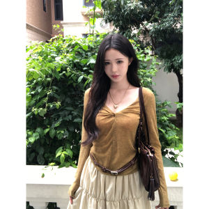 Stylish Seductive Fitted V-Neck T-Shirt Women