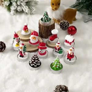 พร้อมส่ง เทียนหอมคริสต์มาส ตกแต่งคริสต์มาส เทียนซานตาคลอสสโนว์แมนคริสต์มาสสําหรับตกแต่งบ้านปาร์ตี้ Christmas Candle