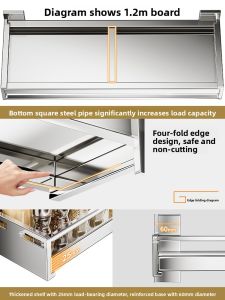 B&W | Stainless Steel Wall Mounted Multi-functional No-drill Shelf