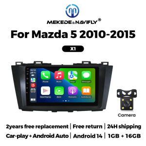 Android 14 Car Radio Multimedia For Mazda 5 2010-2015 GPS Navigation Wireless Carplay Android Auto 9 Inch IPS Screen Stereo ADAS
