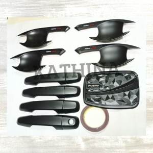 Paket Outer Handle Tank Cover Pintu Mobil Pajero Sport Lama Hitam