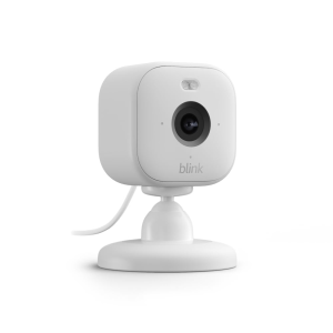 All-new Amazon Blink Mini 2 — Plug-in smart security camera HD night view in color built-in spotlight two-way audio motion detection Works with Alexa