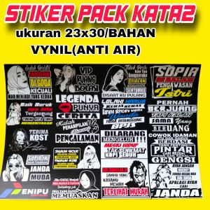 STIKER PACK KATA KATA ISI 18 PCS | STIKER QUOTES BAHAN VYNIL(ANTI AIR)