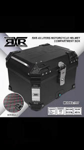 RXR 38L Liters HARD PLASTIK TOP BOX Motorcycle Compartment Box Helmet Motorcycle Top Box Model: 767-1