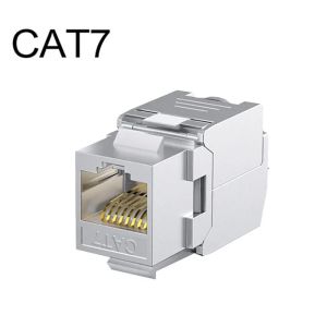ZOERAX | ZOERAX 2PCS Cat6a Cat7 Keystone Jack Cat7 RJ45 STP Tool-Less Type Zinc Alloy Module Jacks Adapter Coupler for 22 to 26 AWG