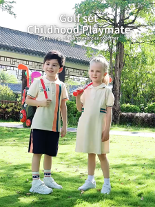 Toddler Golf Set for 2 3 4 5 Years Old Boys Girls Upgraded Kids Golf Cart with Unique Shoulder Strap Design Indoor and Outdoor Golf Toys