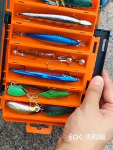 【COD】24H Manila Ship Double Sided Fishing Lure Box | 14 Grid ABS Storage Box (19.813.5CM/≈7.85.3in)