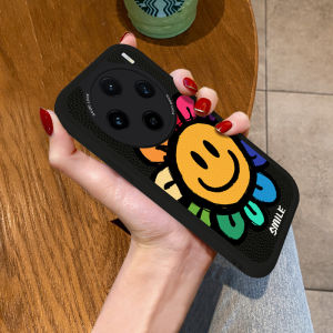 Vivo X300 X200 pro X90 Soft Silicone Leather Protective Case Female New Style Sunflower Smile Face Full Lens Protection Spring ness