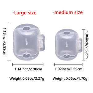 10/20Pcs Fishing Lure Hook Protector Cover Shrimp Bait Storage Case Medium Anti Snag Safety Guard ABS Plastic Outdoor Tackle Set