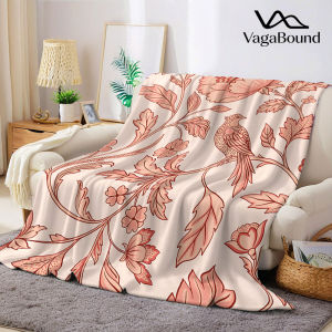 Vintage Hoa Mẫu Đơn Chim Hoa Flannel Chăn Ấm Áp Mềm Mại Phong Cách Hiện Đại Trang Trí Ghế Dài Cho Halloween Giáng Sinh Tất Cả Các Mùa Ấm Cúng Quà Tặng