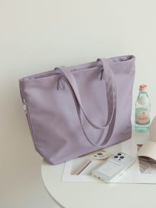 Large Capacity Canvas Bag Female 2023 New Arrival Pure Color Series Casual Cloth Bag Work Student Schoolbag Easiest for Match Shoulder Bag