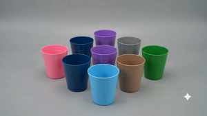 JMY ANGHEL 260ML assorted color and Reusable Neon Plastic Cup Dining Cup Cute Party Drinking Cups Mug sold by 6pcs