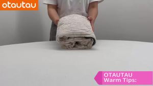 OTAUTAU Square Corduroy Bean Bag Ottoman Cover Footstool Pouf Stool Beanbag Cover JD052【No Filler!Need Buy Filler Yourself!】