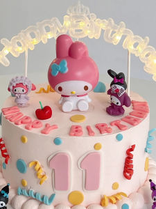 Kurokos Birthday Cake Decoration Set Sweet Girl Dress up Accessories Pink Series Kawaii Girl Birthday Party Supplies