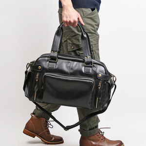 แบรนด์ กระเป๋าเอกสารหนังนิ่มสำหรับผู้ชาย Messenger กระเป๋าสิริธุรกิจไหล่ (ขนาด 5.5 ตรม) กระเป๋าถือ