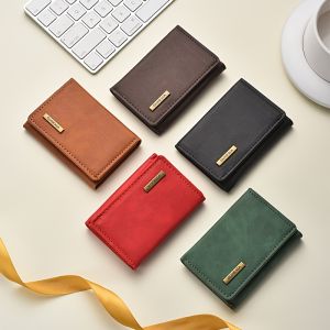 This short wallet features a minimalist design in the INS style offering plenty of card slots for storing multiple cards. It al