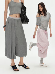 Quần Jogger Ống Rộng 9/10 Cropped Phong Cách Thư Giãn