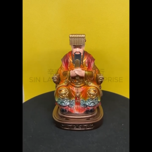神像 4寸 树脂 Fibre【玉皇大帝】天公 天帝 昊天上帝 玉皇大天尊 玄穹高上帝 天神系列 坐款 金缕彩粉 金身 4“ Jade Emperor Tian Gong Fibre Statue S4-YHDD(A)