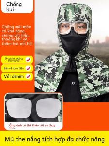 ทนทาน ระบายอากาศได้ดี หมวกกันฝุ่นผู้ชายไหล่คาวบอยชุดป้องกันฝุ่นอุตสาหกรรมสําหรับบดและพกพา