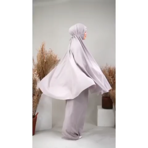 MUKENA TAZBIYA X KEMISO KHANZA series MUKENA PUTIH | MUKENA GREY | MUKENA DUSTY| mukena khaki