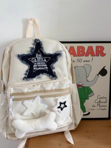 Shiny XINGX! Handmade Millennium Light Color Sweet Leisure XINGX Bone Contrast Color Backpack Easiest for Match Schoolbag