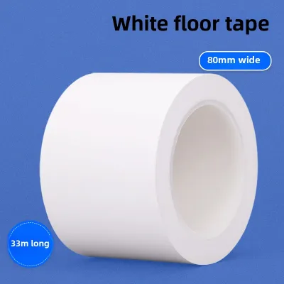 Strong Adhesive White Tape No-Trace Badminton Court Line Marking Floor Warning Tape Waterproof Wear-resistant PVC Decorative Tape