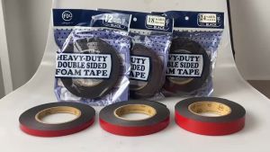 FIX #250 Double Sided PE Foam Tape (Heavy Duty) 12MM/18MM/24MM X 10YDS (Black)
