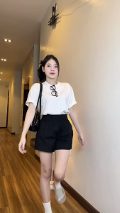 Quần Short Kaki Cạp Chun Cao Dáng Phồng Chữ A – Quần Đùi Nữ Form Rộng Thoải Mái Bigsize