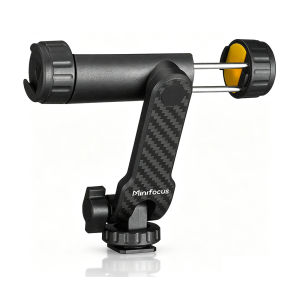Minifocus | Tripod Phone Mount Universal Smartphone Mount Adapter with 2 Cold Shoe and 1/4" Screw 360° Rotates and 180° Tilts Adjustable