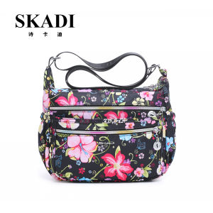 กระเป๋าผ้า Oxford Canvas Crossbody Bag ขนาดใหญ่ กระเป๋าสะพายไหล่ผู้หญิง กระเป๋าสะพายข้างแบบอเนกประสงค์ กระเป๋าถือลายพิมพ์อักษร